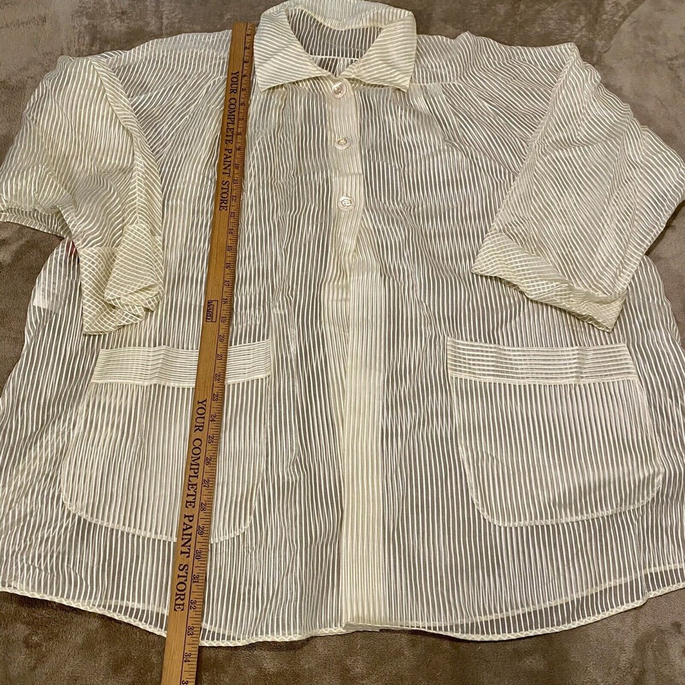 Vtg Valentino Intimo Night Gown Silk Blend Sheer Size 6 - Picture 6 of 6